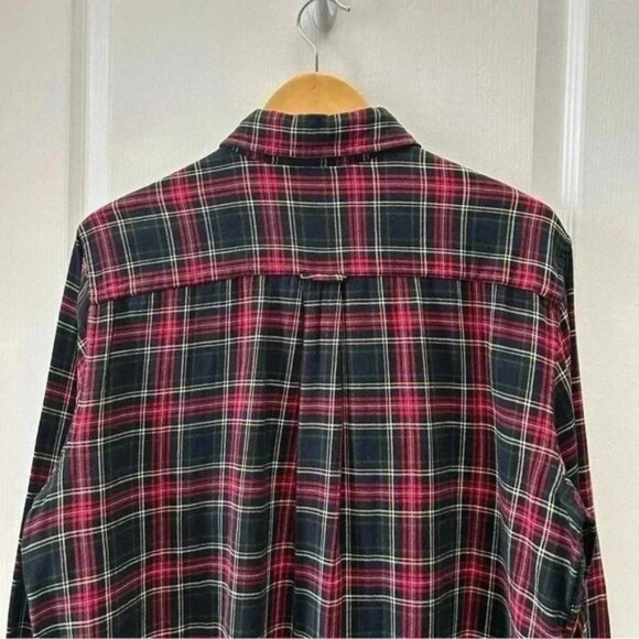Chaps Men’s Plaid Flannel Long Sleeve Button Down Shirt Red Blue Black Green LG - Picture 8 of 16